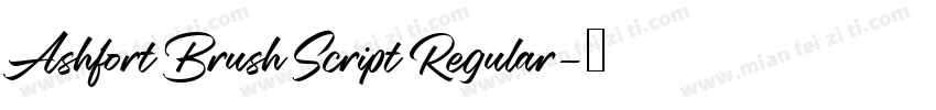 Ashfort Brush Script Regular字体转换